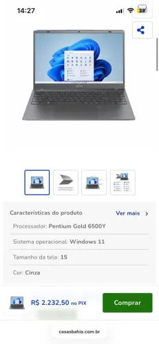 Notebook multi ultra celeron N4020C 4gb 128gb ssd 14? Windows 11