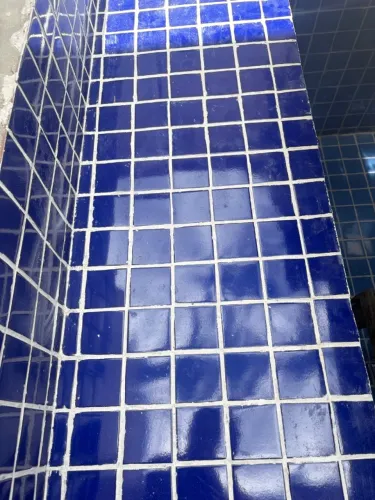 Cerâmica 10x10 azul claro e escuro