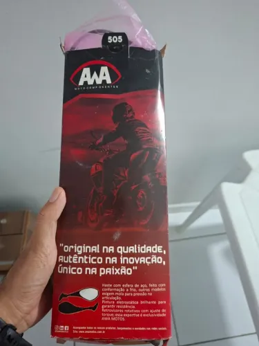 Par de Retrovisores Moto AWA - Modelo 505 - Novo na Caixa