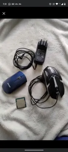 Processador Pentium 4560, fonte LG LCAP43-B, mouse bluetooth antigo mais mouse genérico