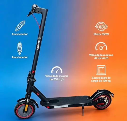 Patinete Elétrico Com amortecedor de 350w - 25-30km de Autonomia - Foi usado 5x no Máximo!