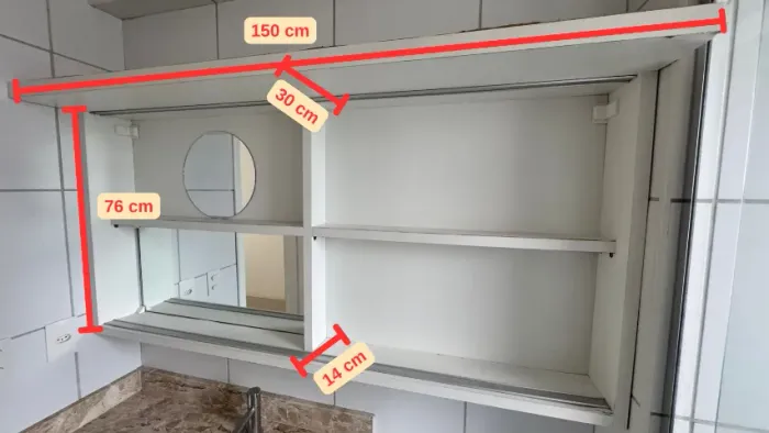 Armário Superior para Banheiro em MDF