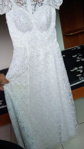 Vestido de noiva - usado 1 vez (com renda)