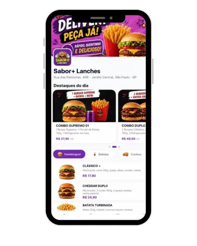 Cardápio Digital para Delivery 