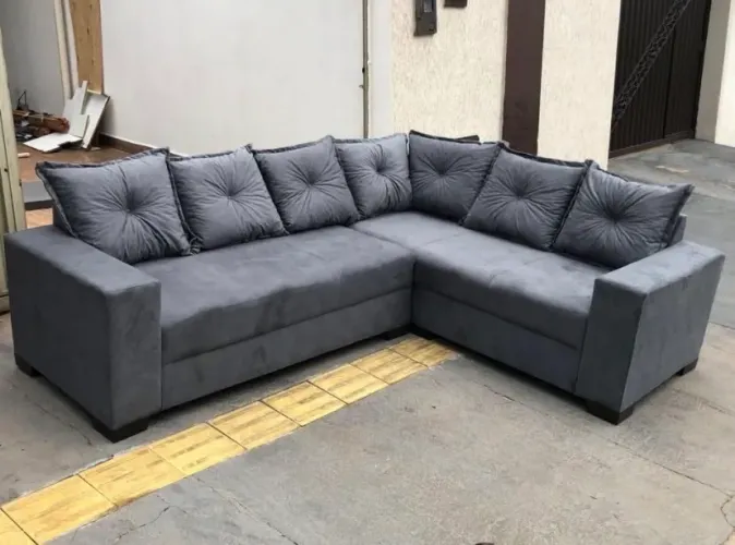 Sofá de Canto com Chaise Novo, Entrega Grátis 