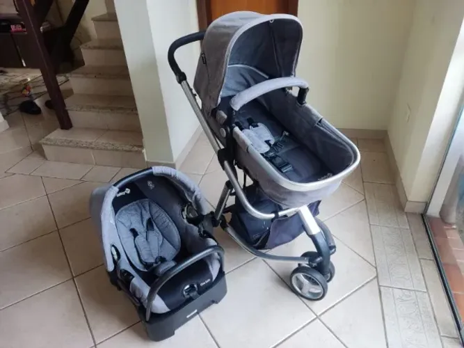 Carrinho Safety 1st Mobi Trio (Moisés + Bebê Conforto + Base)