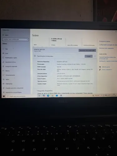 Notebook Dell 8gb ram i5 