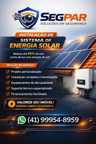 Instalação de kit sistema de energia solar