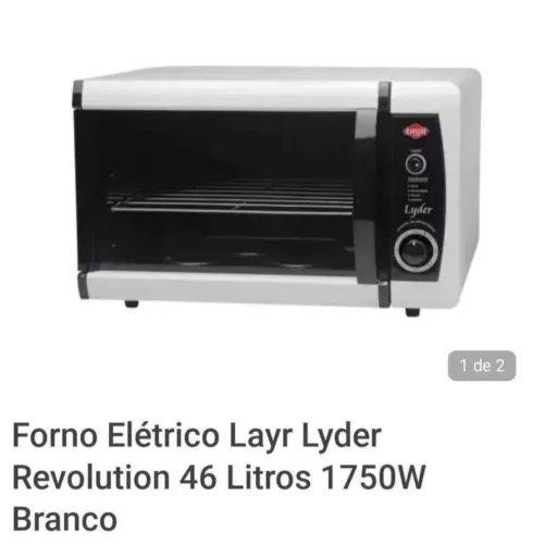 Só enquanto durar o estoque. Forno elétrico Layr, Lyder, 220v, 46 l, com 40% de desc.