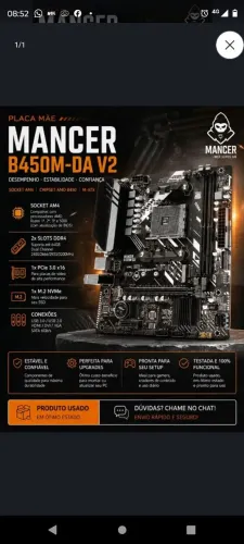 Placa Mãe MANCER B450