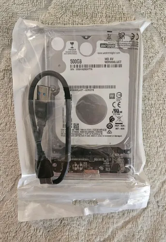 HD externo WD de 500GB USB 3.0 para notebook e videogame
