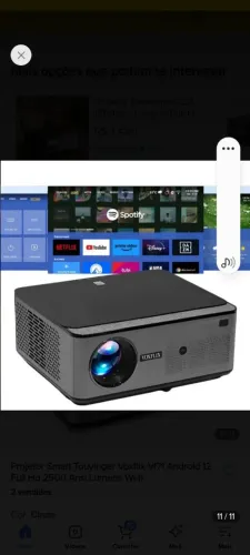 Projetor Smart Touyinger Voxflix Vf71 Android 12 Full Hd 2500 Ansi Lumens Wi-fi