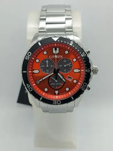 Relógio Citizen Eco-Drive Chrono Sporty-Aqua Laranja AT2560-84X