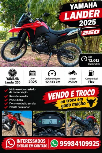 Yamaha Lander 250 ano 2025 12.613 Km por 26.400