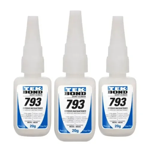  Kit 03 Cola Adesivo Instantâneo 793 20g - TekBond