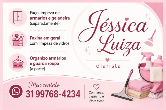 Sou faxineira diarista