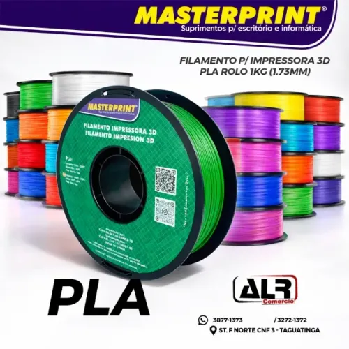 FILAMENTO PLA PARA IMPRESSORA 3D PLA 1KG MASTERPRINT PREMIUM 1.75MM