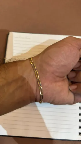 Corrente ouro 18k mestiça ouro amarelo e branco