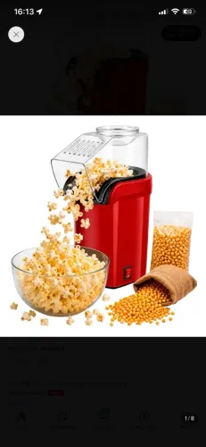 Pipoqueira elétrica e Air Fryer Mondial ambos vermelha