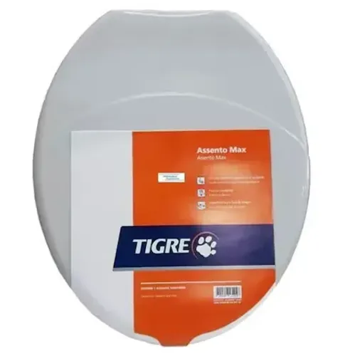 Assento Sanitário Tigre Max Cinza Claro