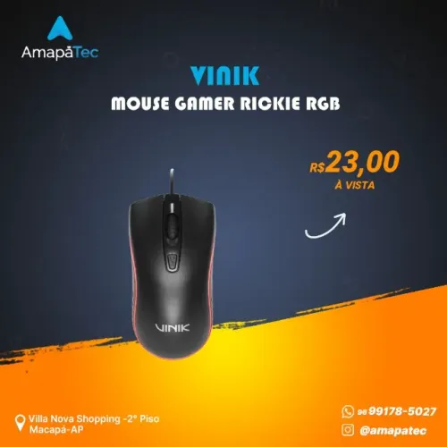 Mouse Gamer Vinik Rickie 1500dpi RGB
