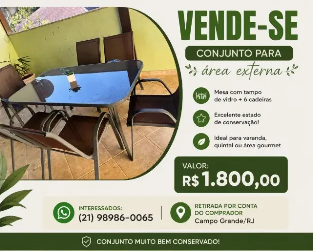 mesa área externa