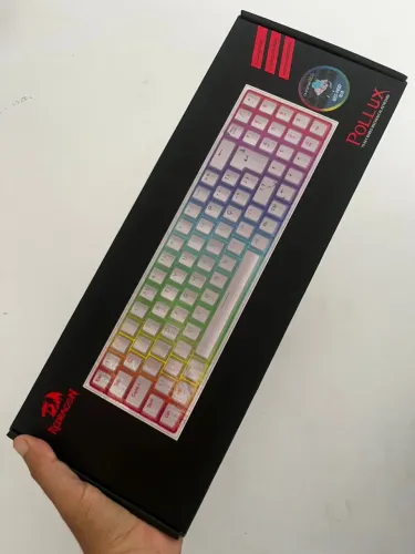 Teclado Gamer Mecânico 75% RGB Switch Azul Redragon Pollux - FRETE GRÁTIS