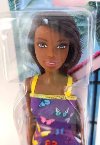 Barbie Negra Vestido Borboletas