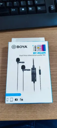 Microfone de lapela duplo - Boya BY-M1DM