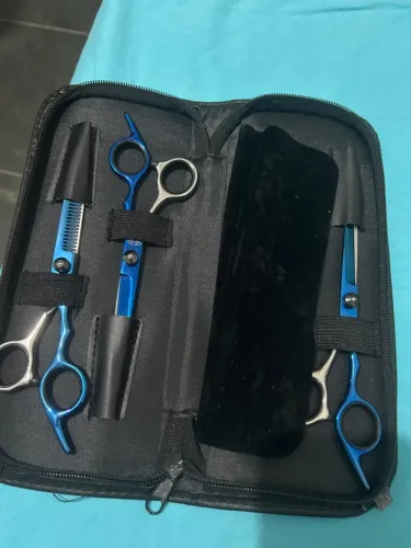 Kit de tesouras profissionais para corte de cabelo