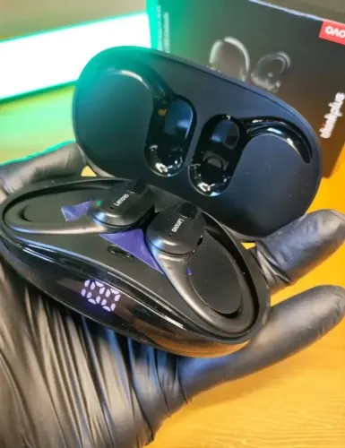 Fone Bluetooth Lenovo Esportivo | Impermeável | Display LED