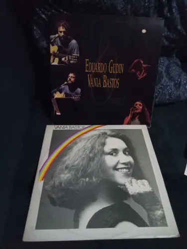 2 LPs discos de Vinil Vania Bastos & Eduardo Gudin e 1986