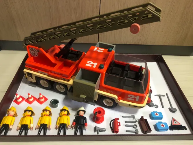 Playmobil Estrela Caminhão dos Bombeiros anos 90 s/caixa