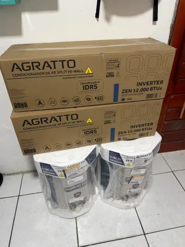 Ar agratto 12000 btus inverte lacrado 2200 cada .