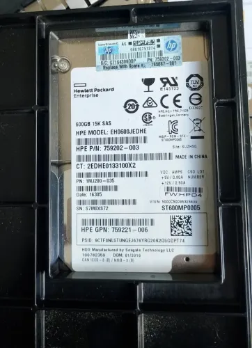 Hd Hp 600gb 15k Hp pn 759202-003