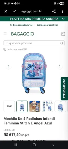 Mochila Stitch Baggagio