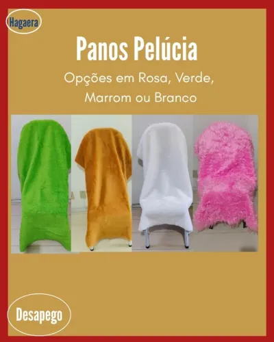 Desapego - Panos Pelúcia: Branco, Rosa, Verde ou Marrom