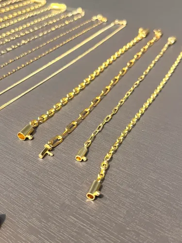 Pulseiras e correntes de qualidade banhado a ouro 18k
