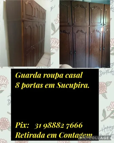 Guarda roupa 8 pts Sucupira