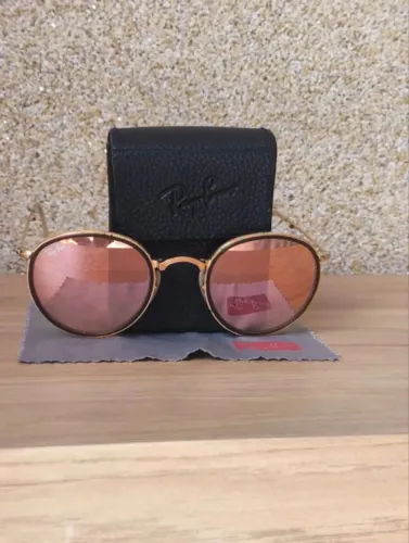 Ray-Ban RB3517 Folding Original Dourado Lente Marrom - Completo com estojo