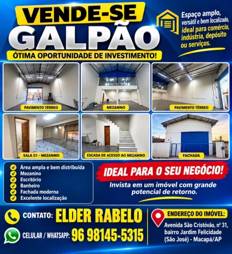 VENDA DE GALPÃO