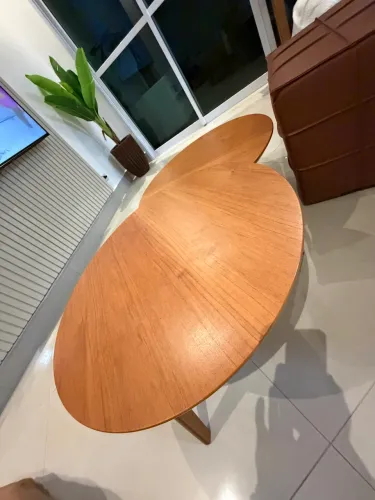 Kit 2 Mesa de Centro Classic Redonda Nature Madeira