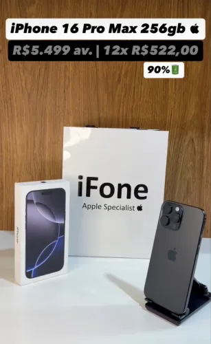 iPhone 16 Pro Max 256gb com Caixa 90% Original