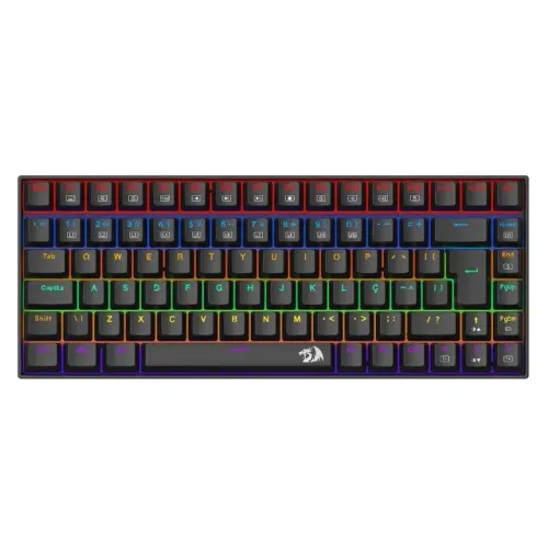 Teclado Mecânico Redragon Phantom Rainbow, USB, Switch Brown, Abnt2, 75%, Novo, Lacrado