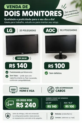 Vendo 2 monitores