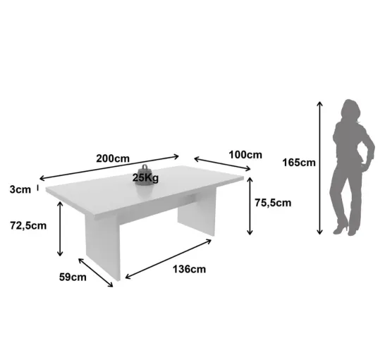 Mesa de reunião branca