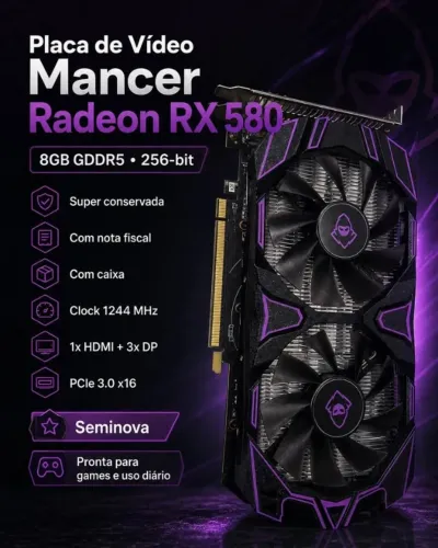 Placa de vídeo RX 580 8gb