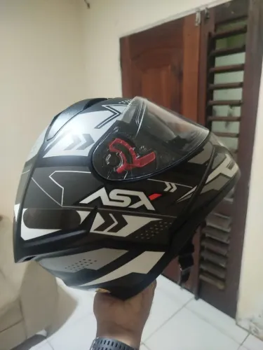 CAPACETE ASX C/ ÓCULOS E VISEIRA REFORÇADA 