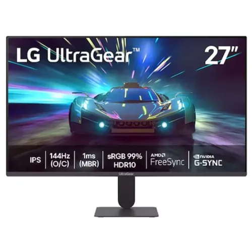Monitor Gamer LG UltraGear 27", Full HD, 144Hz, 1ms, IPS, G-Sync, FreeSync, HDR10