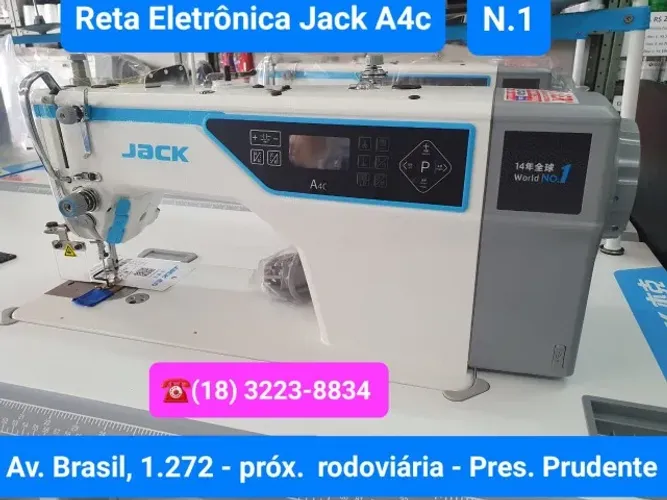 Maquina de Costura Reta Eletrônica Industrial Jack